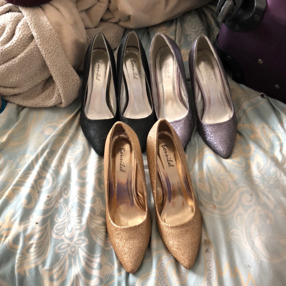 Bonnibel Sparkly 3 inch Heels- Basically Brand New
